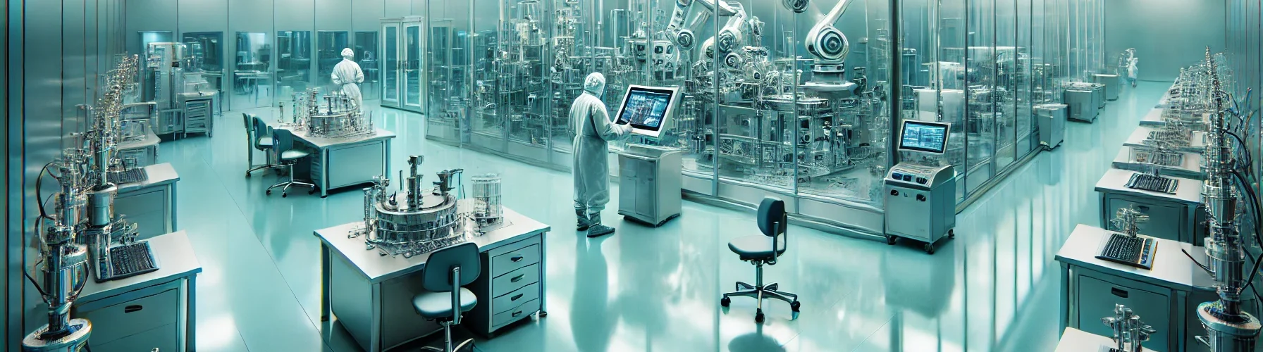 A_cleanroom_environment_using_turquoise_and_blue_t